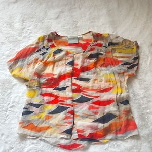 Maeve Nautical Summer Sheer Blouse - size S